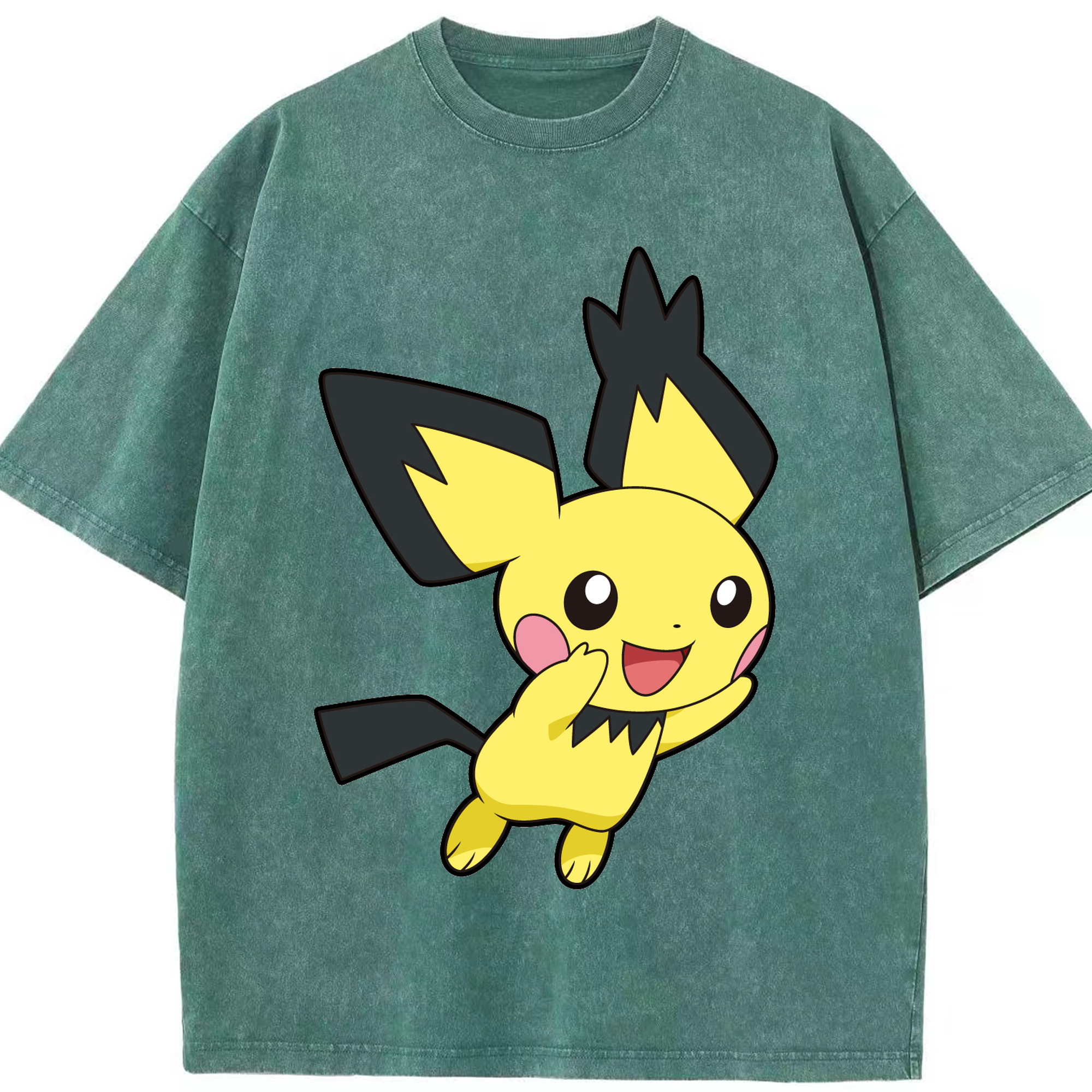 （画像用） ポケットモンスター Pokémon 綿100% ヴィンテージ風 半袖Tシャツ（フロントプリント）